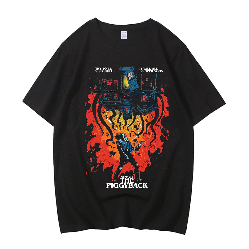 T-shirt homme Stranger Things The Piggyback chapitre 9 vu de face