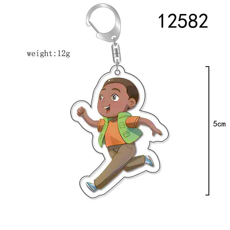 Porte-clés chibi Stranger Things Lucas Sinclair en course vu de face