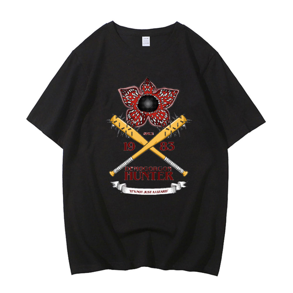 T-shirt homme Stranger Things Demogorgon Hunter since 1983 vu de face