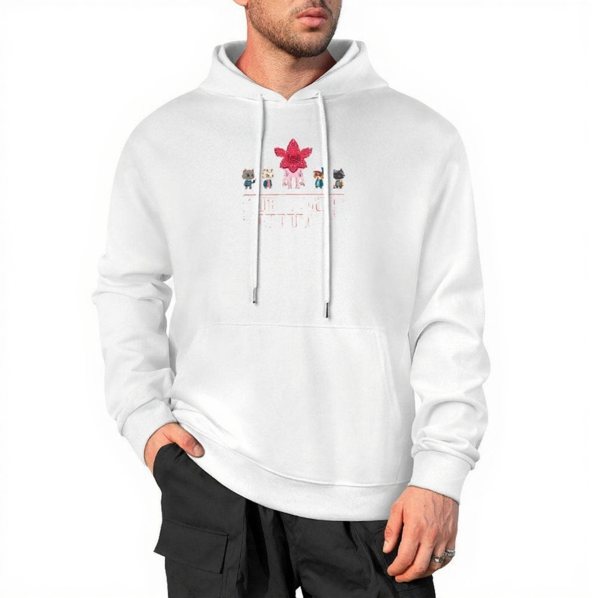 Hoodie Stranger Things Stranger Kittens – coloris Blanc