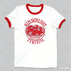 Camiseta de hombre ringer Stranger Things Strawberry Festival Hawkins