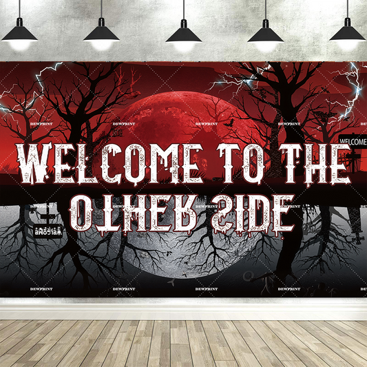 Toile de fond Stranger Things Welcome to the Other Side vu de face