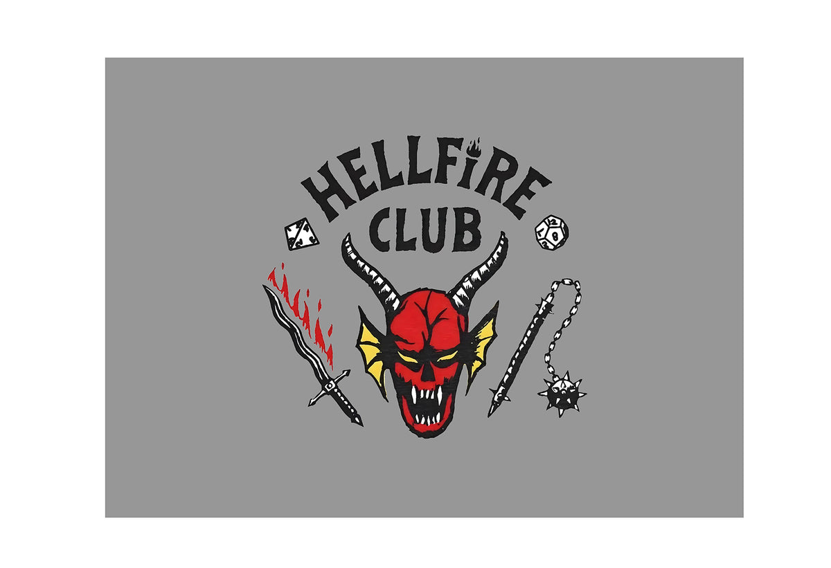 Tapisserie Stranger Things Hellfire Club – coloris Gris