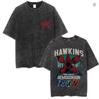 Camiseta de hombre desteñida Stranger Things Hawkins Demogorgon Run