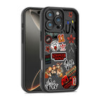 Funda iPhone de silicona Stranger Things pegatinas Hellfire Club