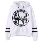 Sudadera blanca Stranger Things Welcome to Hawkins del revés