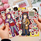 Pegatinas Stranger Things personajes dibujados (8 láminas)