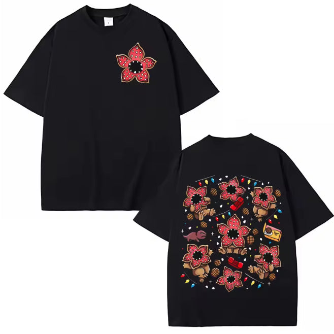 T-shirt homme Stranger Things guirlande de Demogorgons vu de face