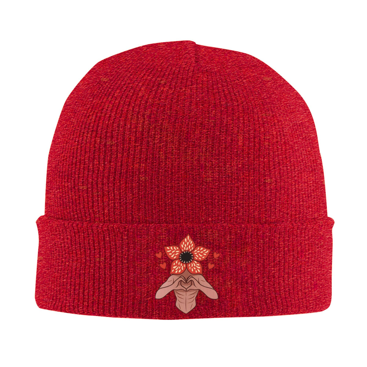 Bonnet Stranger Things Demogorgon brodé – coloris Rouge