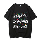 Camiseta de hombre Stranger Things pared alfabeto guirnalda