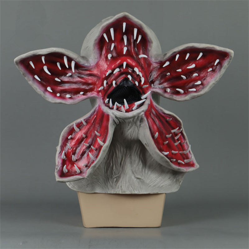 Masque latex Stranger Things Demogorgon corolle ouverte vu de face