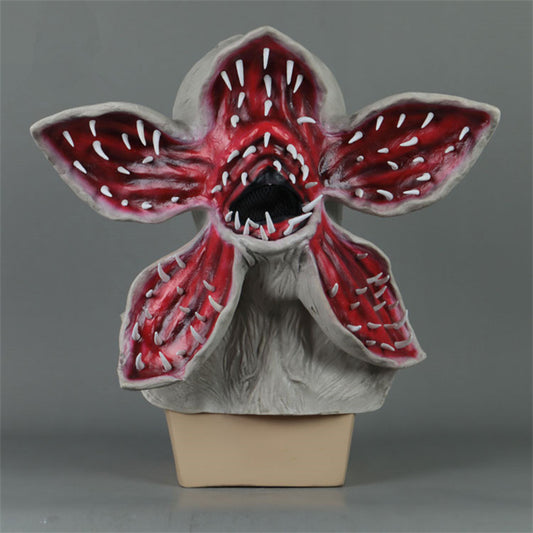 Masque latex Stranger Things Demogorgon corolle ouverte vu de face