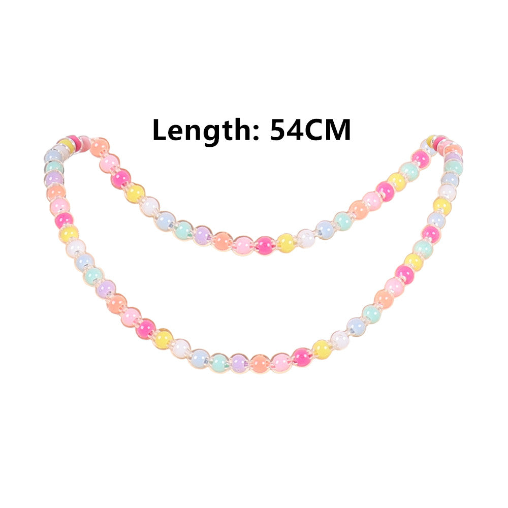 Collier de perles multicolores Stranger Things vu de face