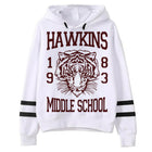 Sudadera blanca Stranger Things Hawkins Middle School 1983