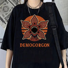 Camiseta de mujer oversize Stranger Things Demogorgon naranja