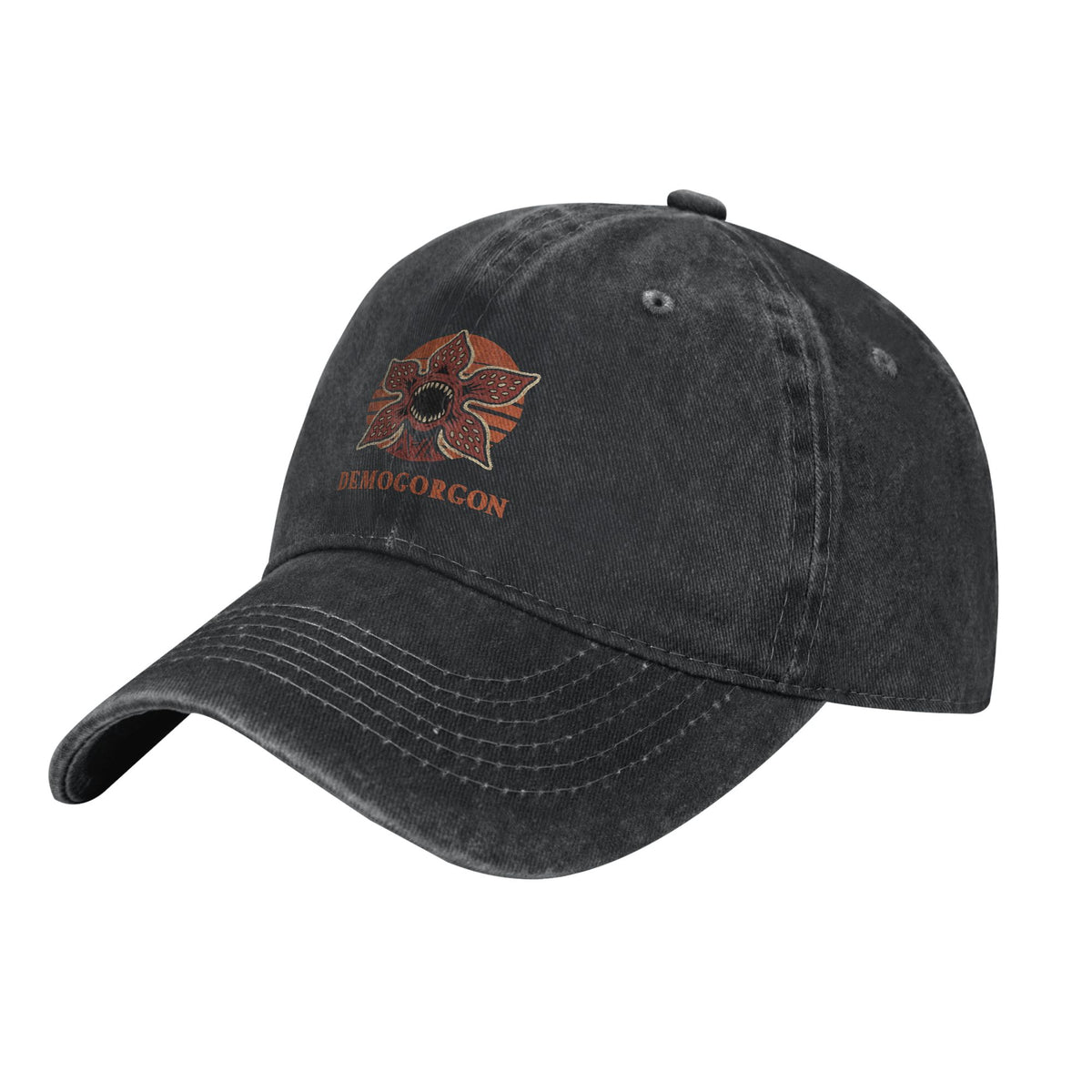 Casquette délavée Stranger Things Demogorgon grunge – coloris Noir