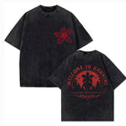 Camiseta de hombre desteñida Stranger Things Welcome to Hawkins del revés