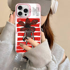Funda iPhone mate Stranger Things Demogorgon a rayas