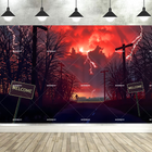 Telón de fondo Stranger Things Hawkins al atardecer