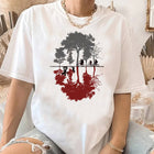 Camiseta de mujer Stranger Things bosque del revés