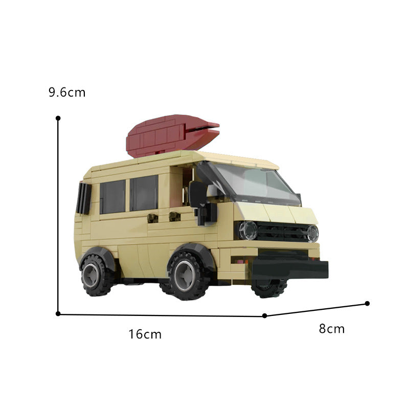 Van Surfer Boy Pizza Stranger Things à construire vu de face