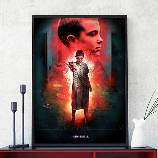 Poster Stranger Things portrait d'Onze vu de face