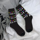 Calcetines Stranger Things pared alfabeto negro
