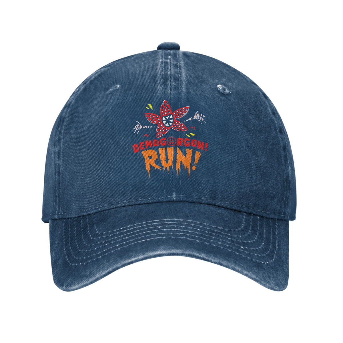 Casquette délavée Stranger Things Demogorgon Run – coloris Bleu marine