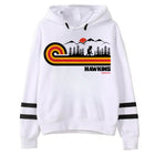 Sudadera blanca Stranger Things Hawkins retro