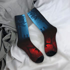 Calcetines Stranger Things bosque azul y rojo