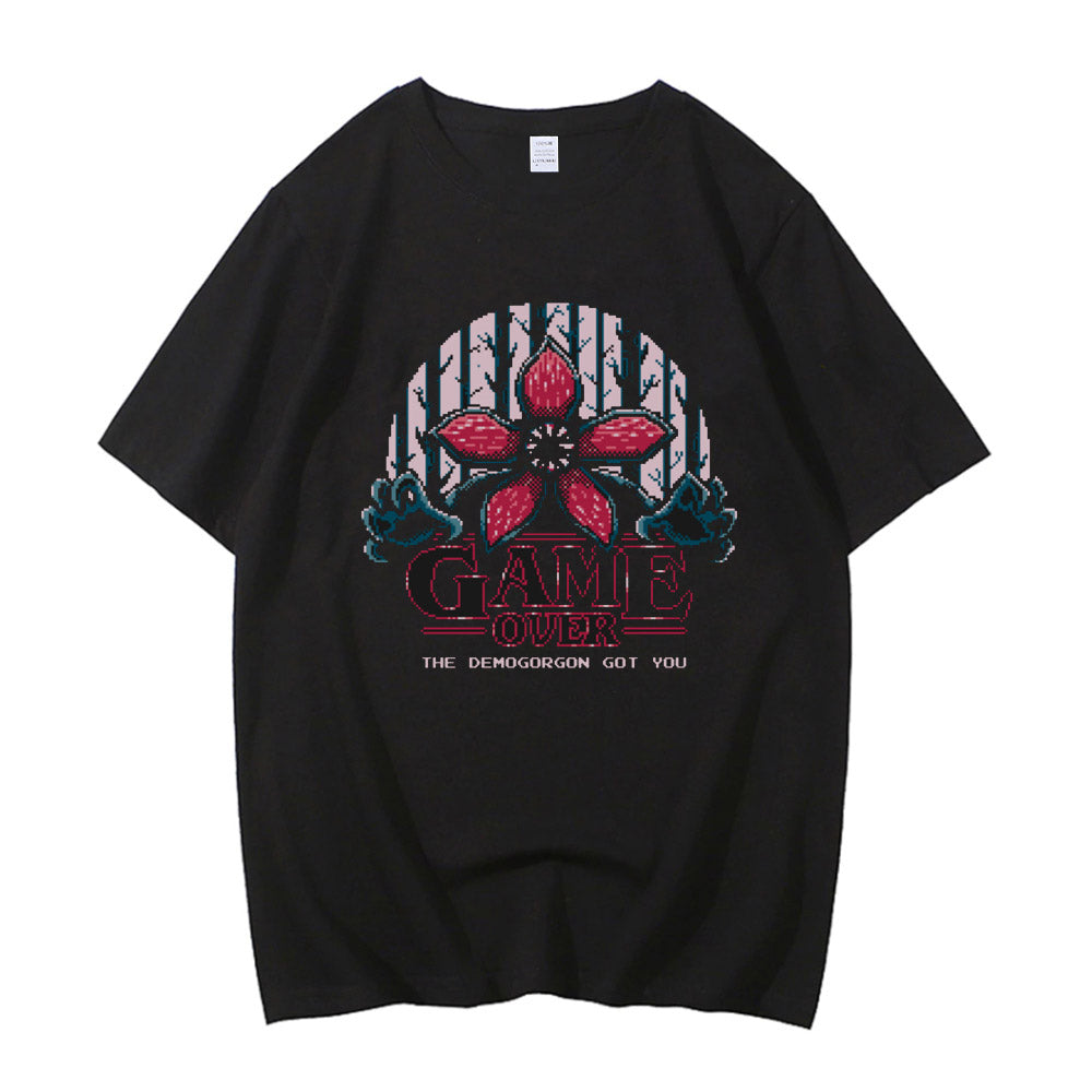 T-shirt homme Stranger Things Game Over Demogorgon vu de face
