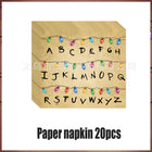 Servilletas Stranger Things pared alfabeto (pack de 20)