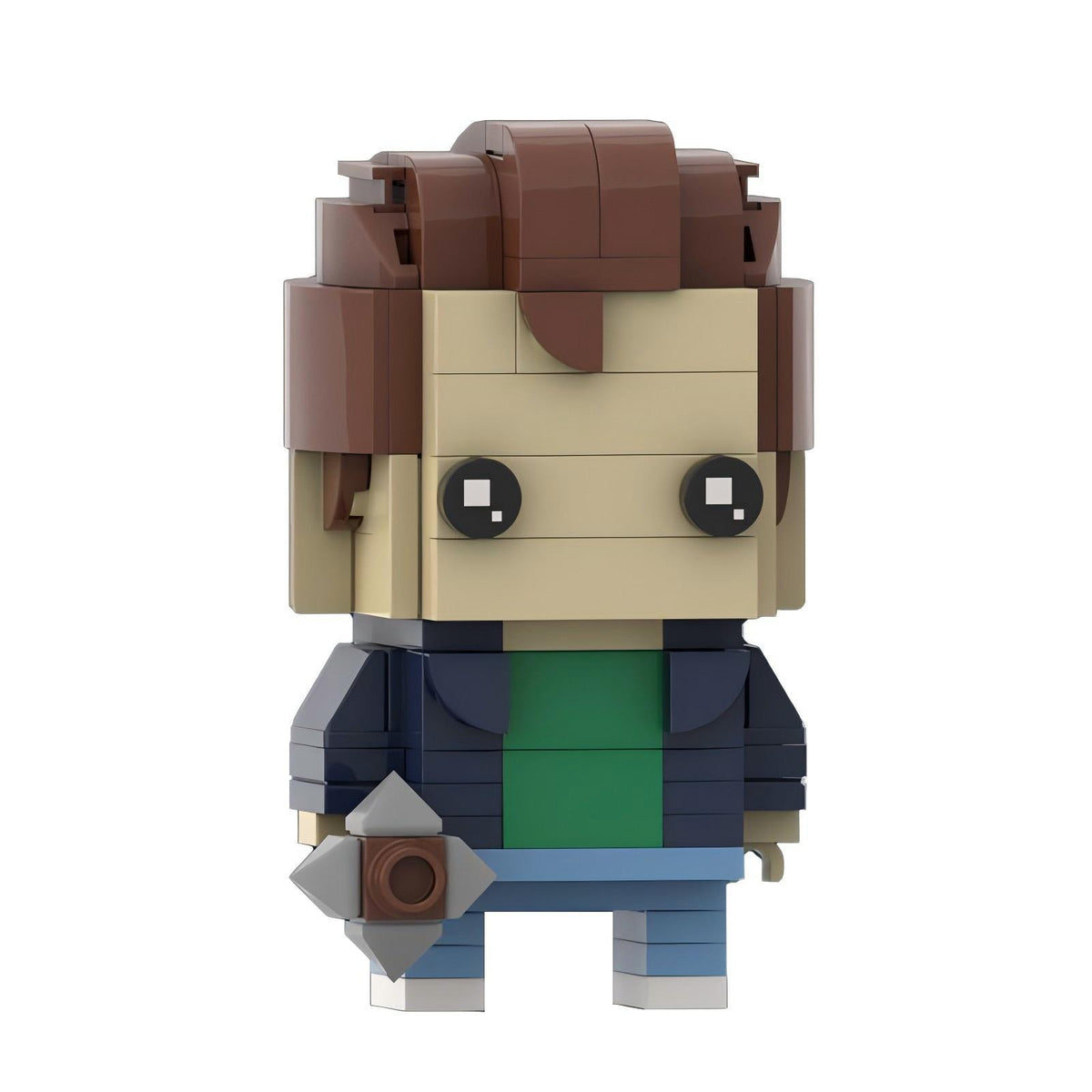 Figurine grosse tête à construire Stranger Things Steve Harrington et sa batte vu de face