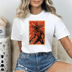 Camiseta de mujer Stranger Things cartel Demogorgon naranja