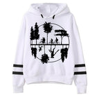 Sudadera blanca Stranger Things bosque del revés