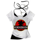 Crop top Stranger Things escudo Demogorgon rojo