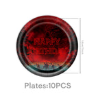 Platos Happy Birthday Stranger Things rojos 18 cm (pack de 10)