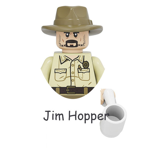 Mini figurine à construire Stranger Things Jim Hopper vu de face