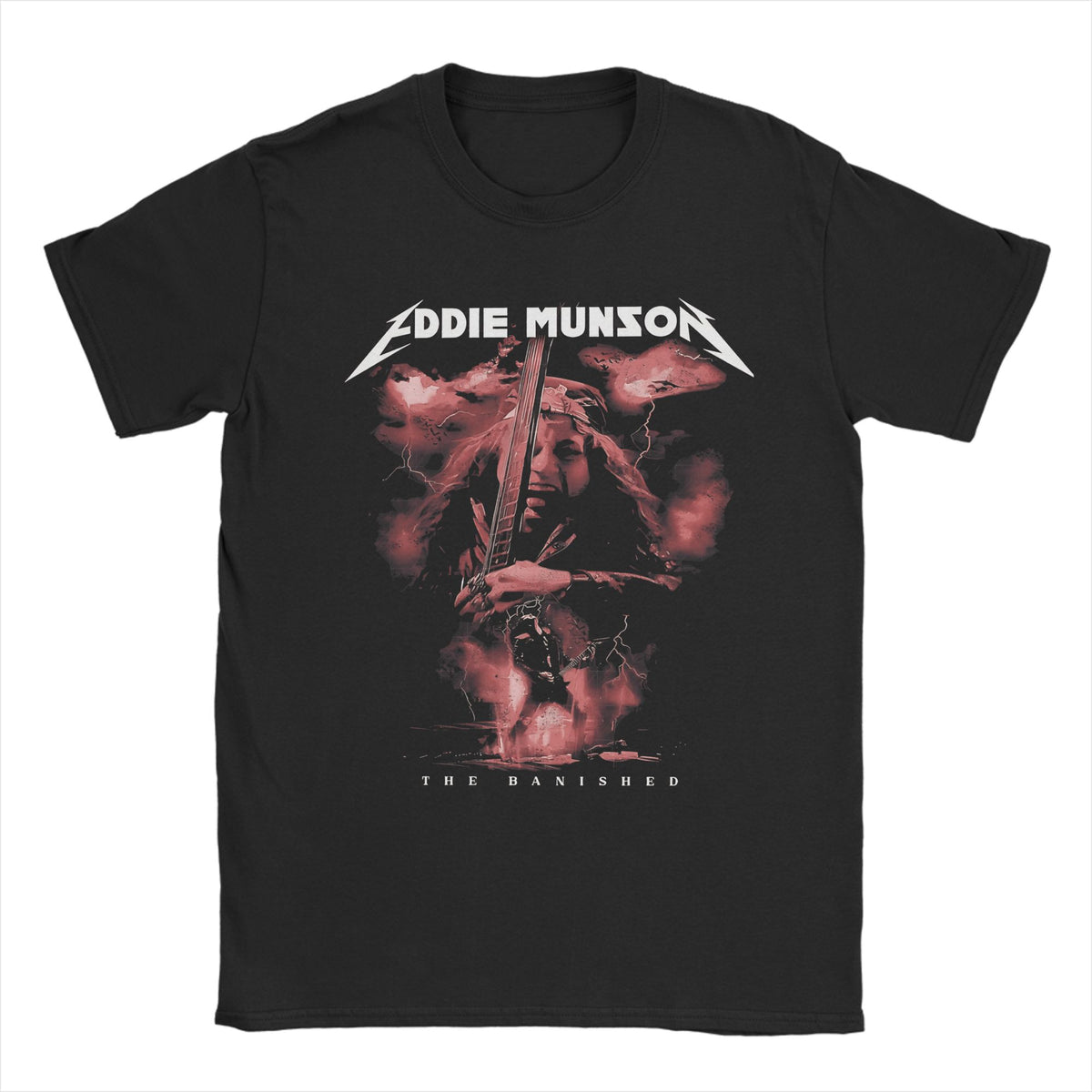T-shirt homme Stranger Things Eddie Munson The Banished vu de face