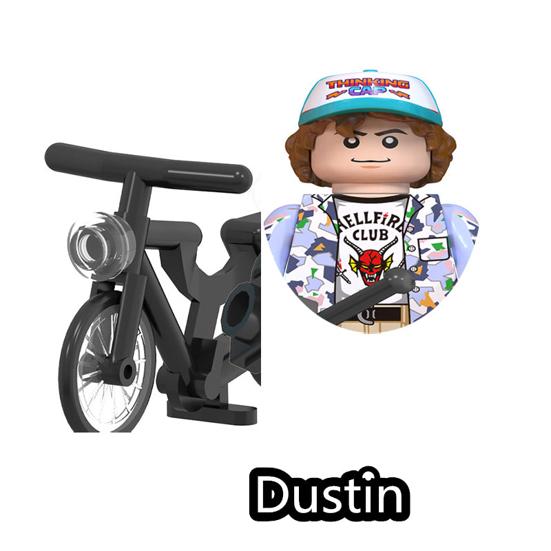 Mini figurine à construire Stranger Things Dustin Hellfire Club vu de face