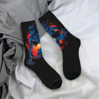 Calcetines Stranger Things Demogorgon neón azul