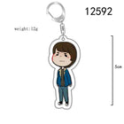 Llavero chibi Stranger Things niño moreno chaqueta azul