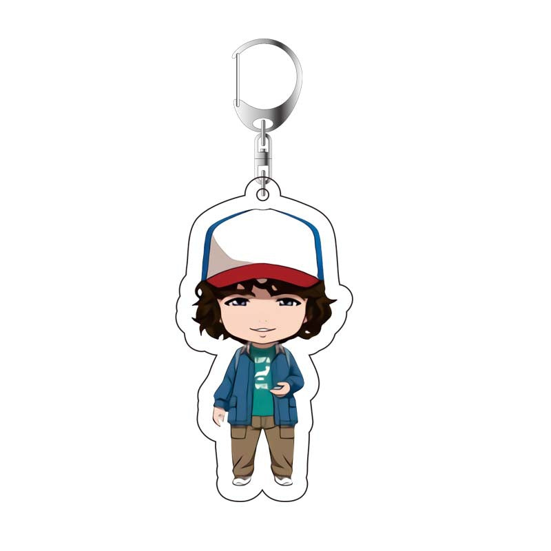 Porte-clés chibi Stranger Things Dustin Henderson trucker vu de face