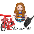 Minifigura para construir Stranger Things Max Mayfield y su bici roja