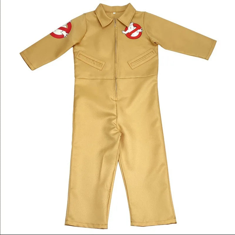 Mono beige de Cazafantasmas Stranger Things solo, con el escudo del fantasma tachado