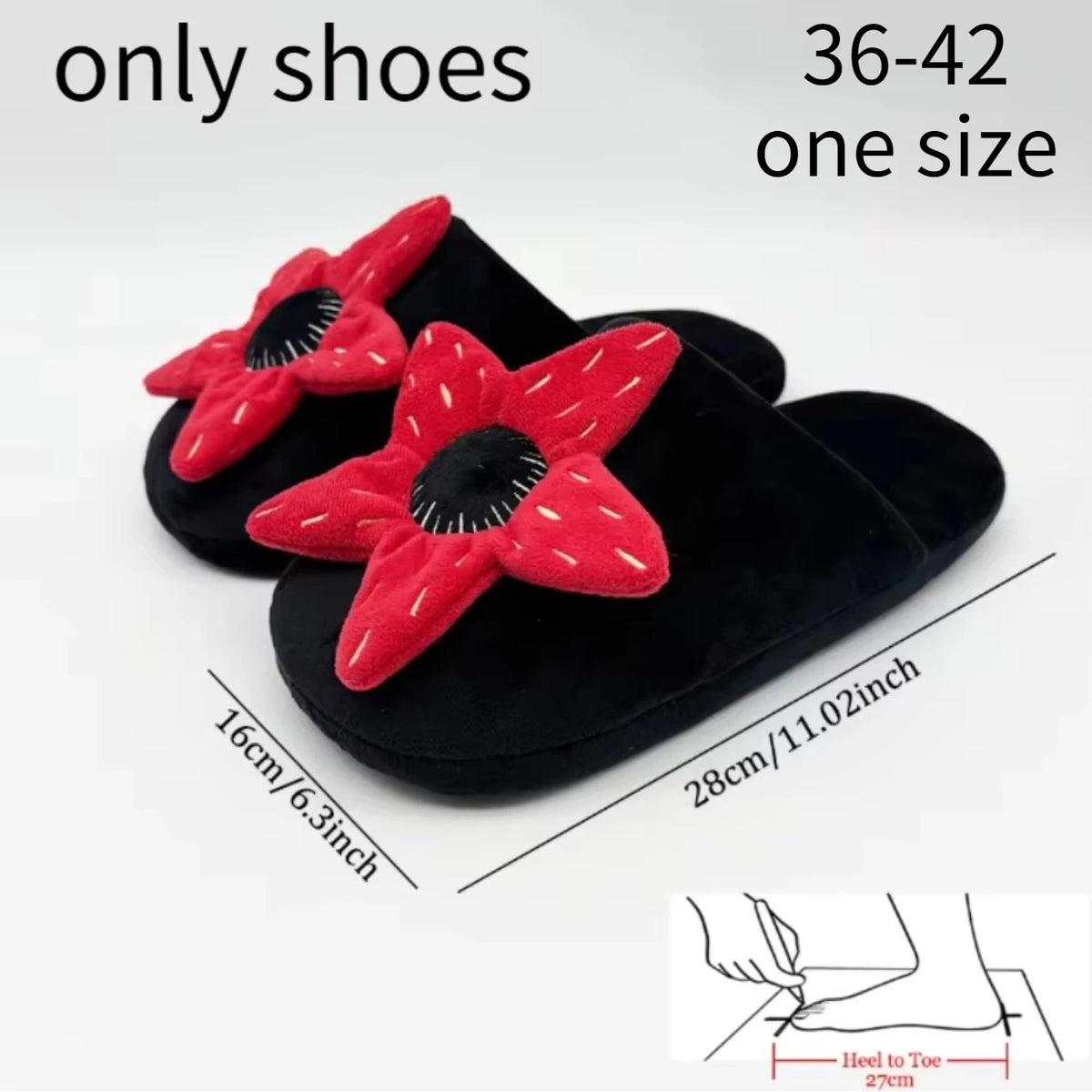 Chaussons Stranger Things Demogorgon corolle rouge – visuel 2
