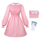 Vestido rosa Stranger Things Once con calcetines