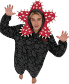 Pijama mono Stranger Things Demogorgon negro capucha corola 110-180 cm