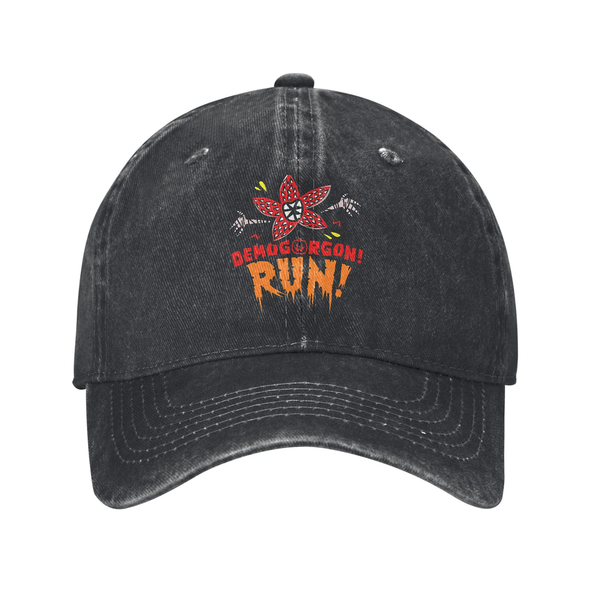 Casquette délavée Stranger Things Demogorgon Run vu de face