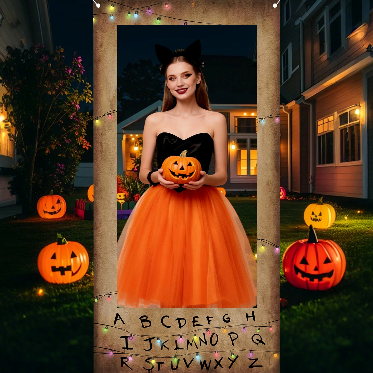Guirlande lumineuse Stranger Things mur alphabet et bannière d'anniversaire – visuel 2